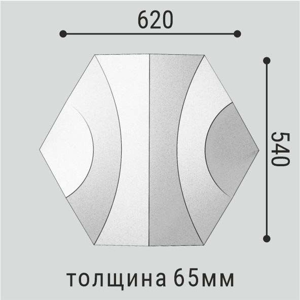 Декоративная стеновая панель Bello Deco (Белло Деко) XPS BD СП 18 620х540х65 мм, 00-00108552