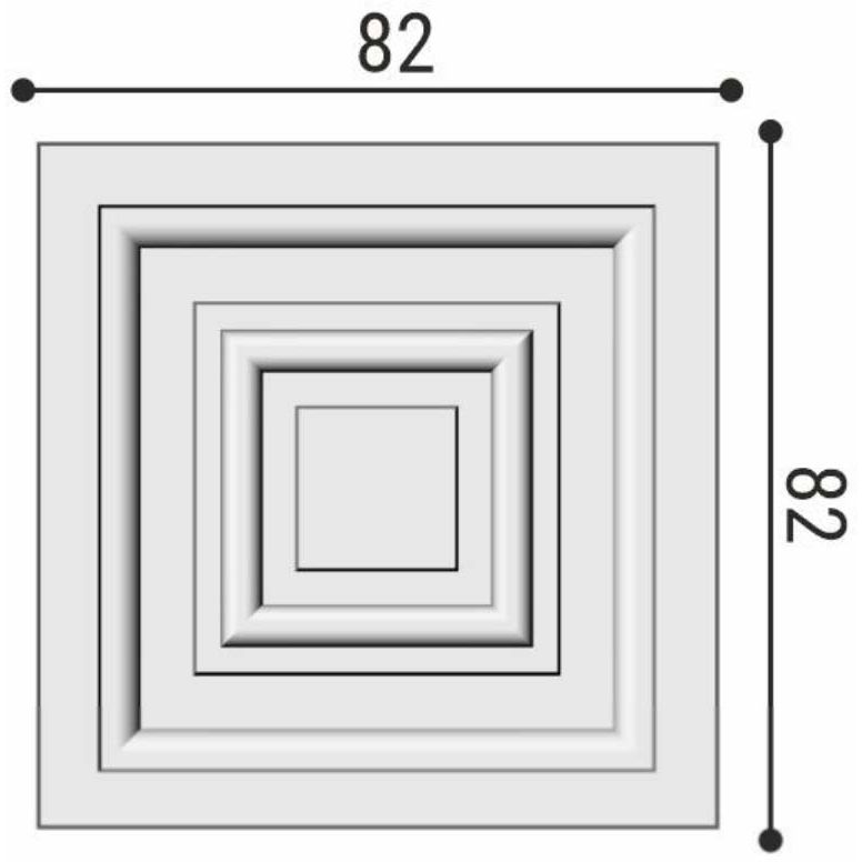Вставка декоративная Bello Deco (Белло Деко) В2 82х82х21 мм, 00-00106514