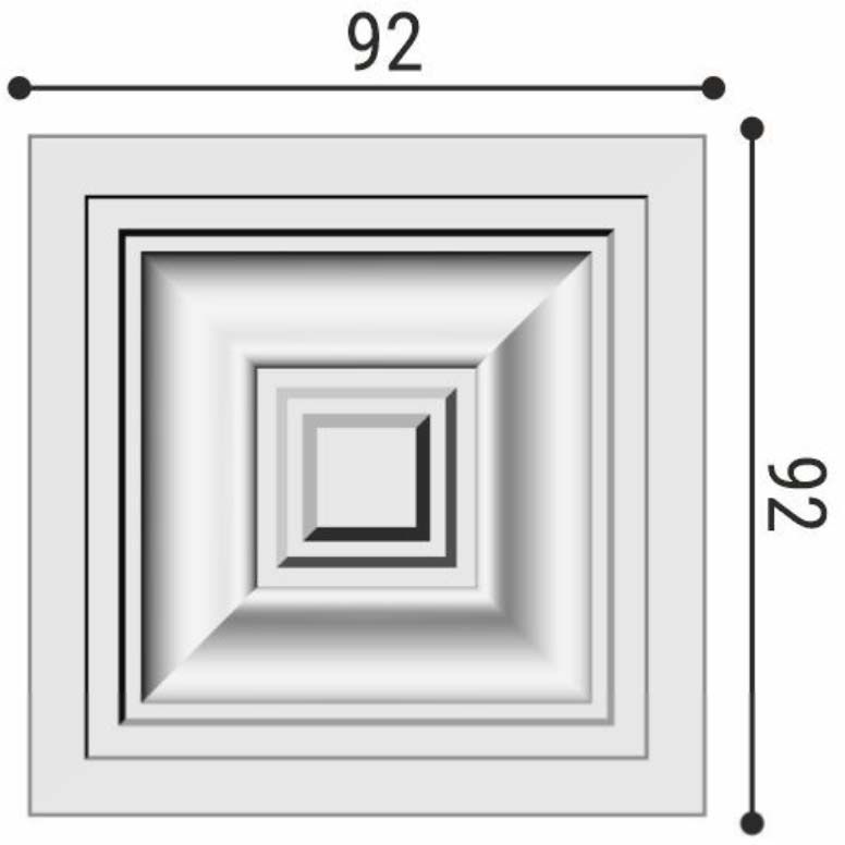 Вставка декоративная Bello Deco (Белло Деко) В3 92х92х24 мм, 00-00106515