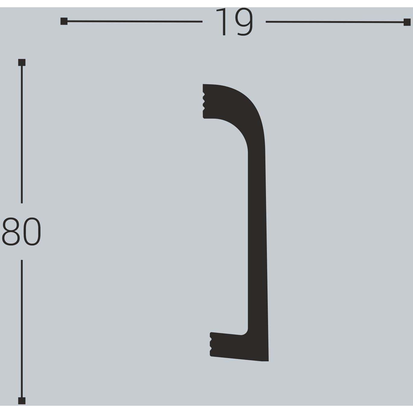 Завершающий элемент Bello Deco (Белло Деко) BD PS П 16 50х19х80 мм, КА-00001518 (2 шт.)