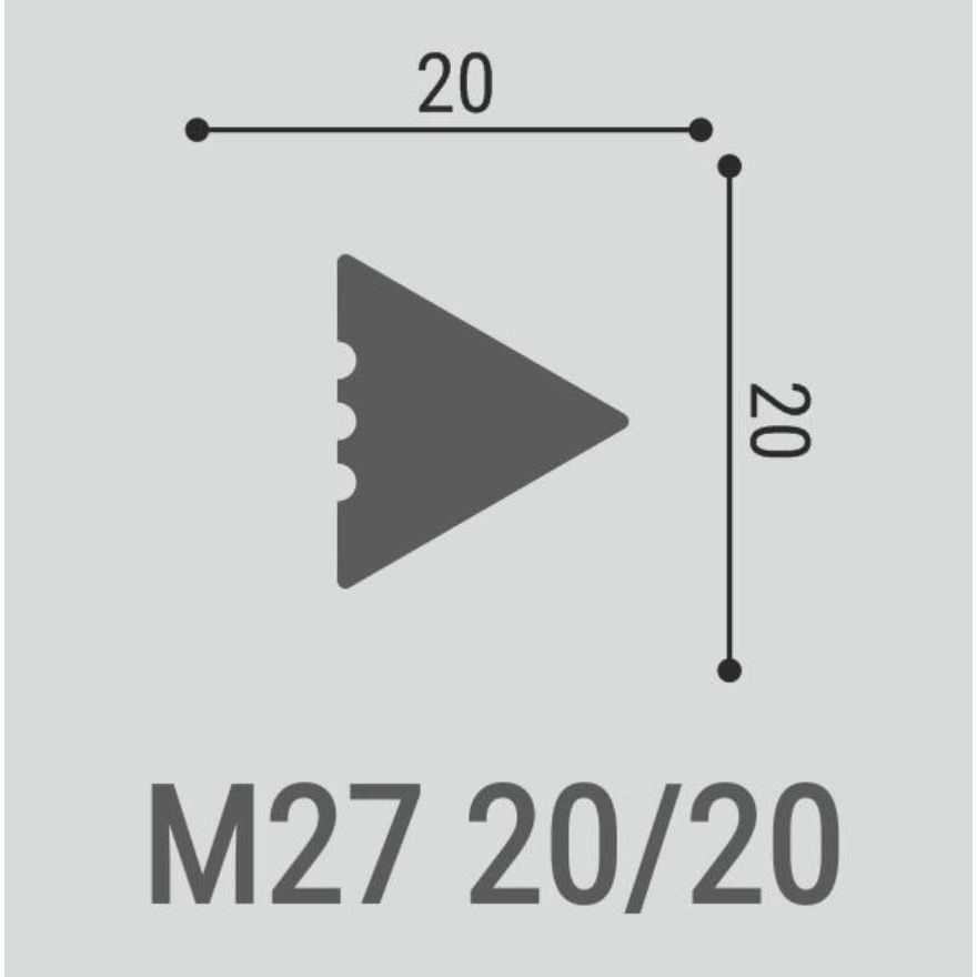 Молдинг Bello Deco (Белло Деко) XPS BD М27 2000х20х20 мм, 00-00106599