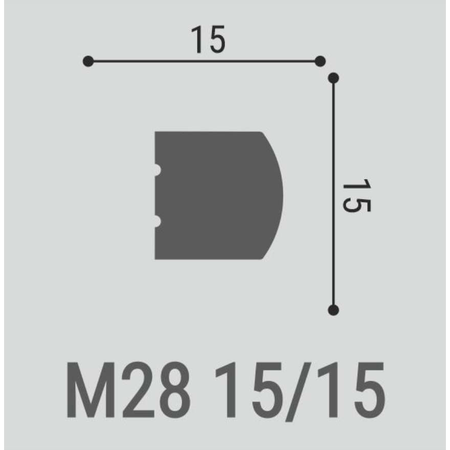 Молдинг Bello Deco (Белло Деко) XPS BD М28 2000х15х15 мм, 00-00107644