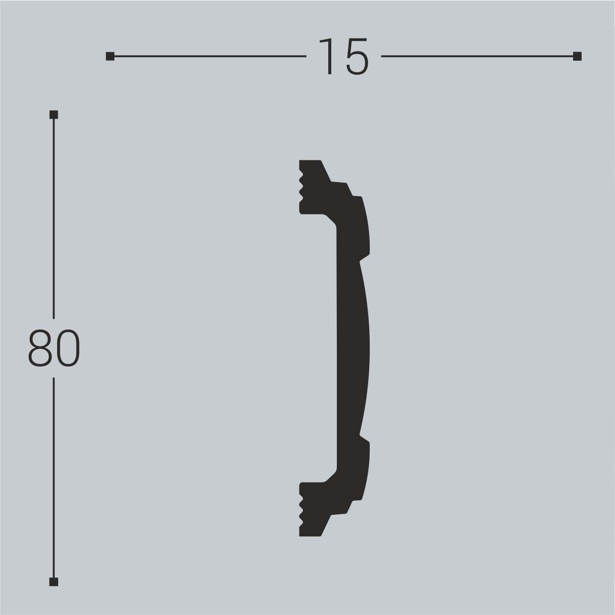 Молдинг Bello Deco (Белло Деко) XPS BD М8 2000х15х80 мм, 00-00108315