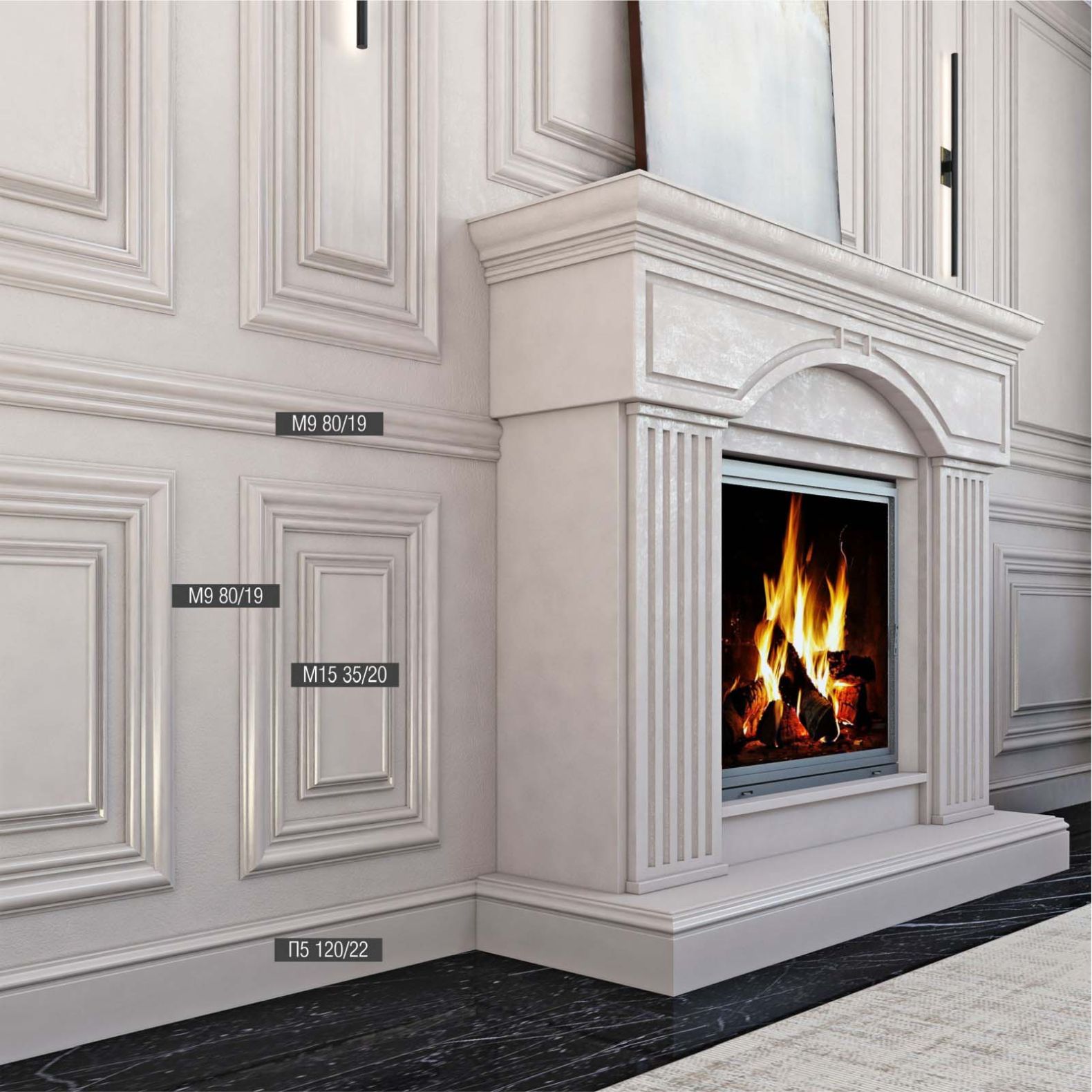 Молдинг Bello Deco (Белло Деко) XPS BD М9 2000х19х80 мм, 00-00107786