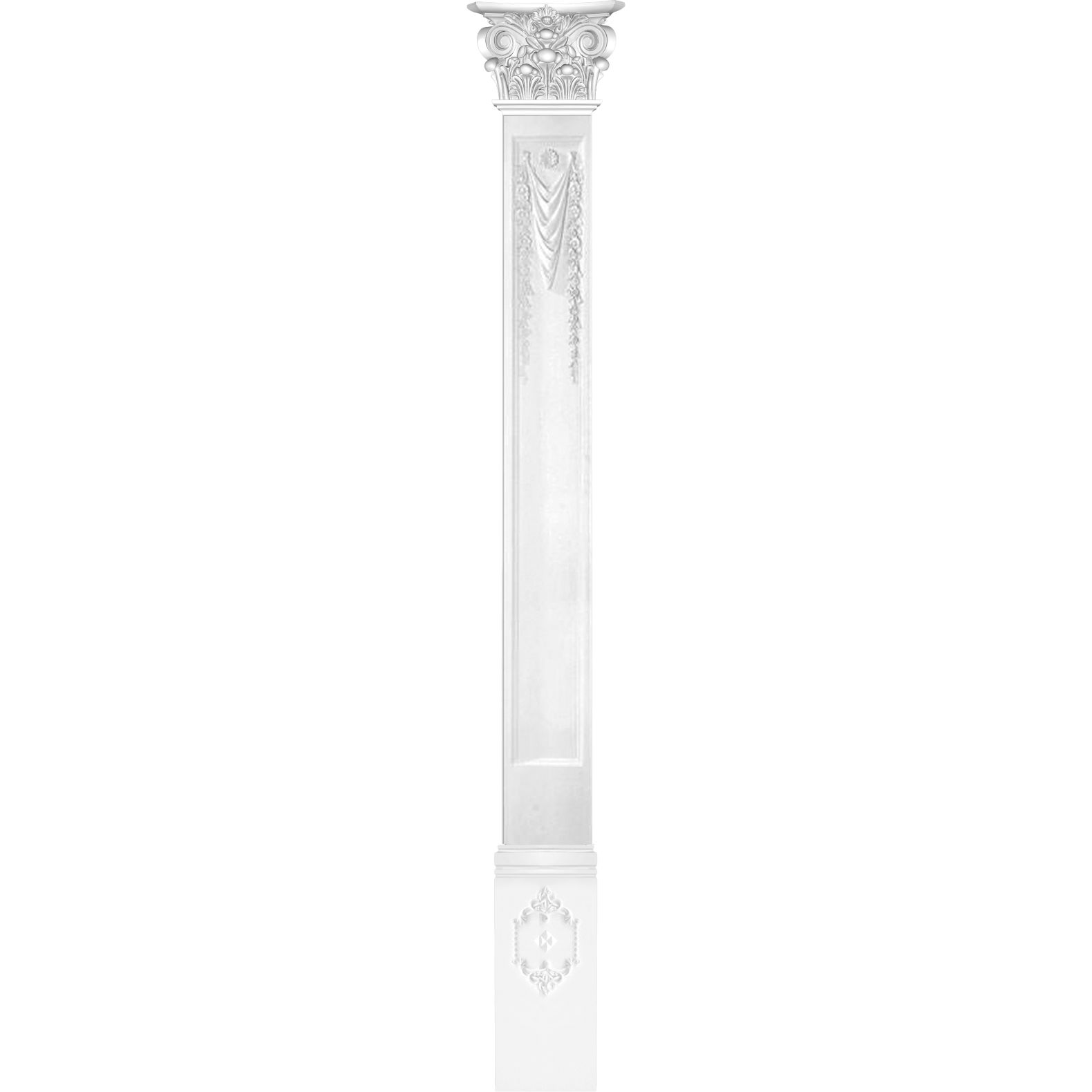 Комплект Decomaster (Декомастер) : пилястра DK-82260, капитель DK-82251, основание DK-82253, DK-82260-SET2