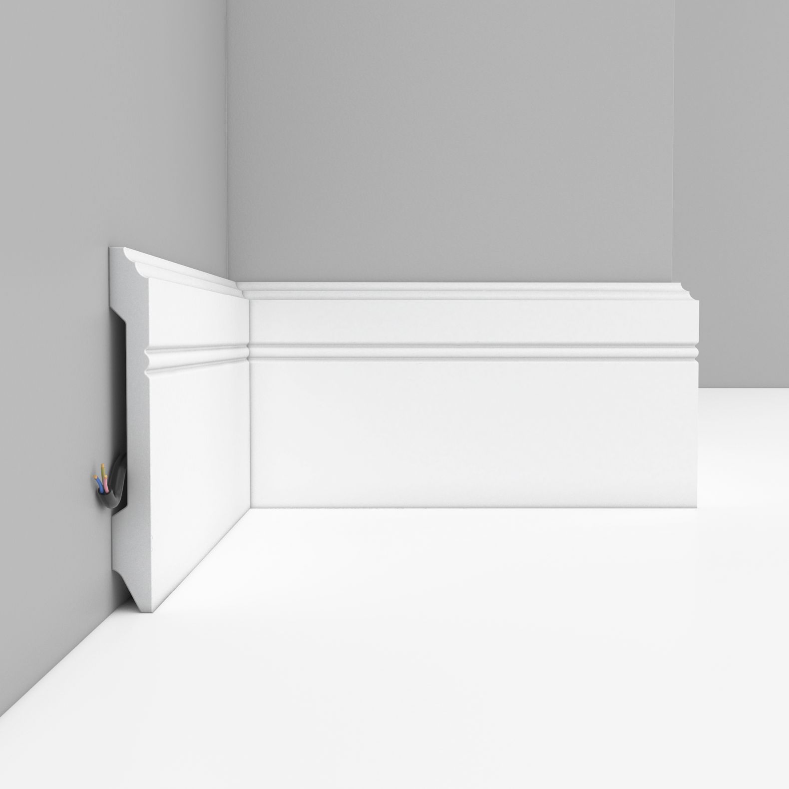 Плинтус напольный Decomaster (Декомастер) гибкий 107х12х2400 мм D105