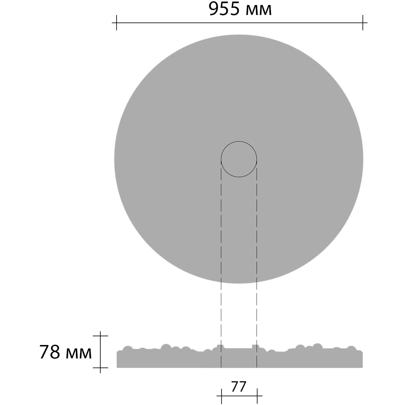 Розетка потолочная Decomaster (Декомастер) 955 мм DR-302A