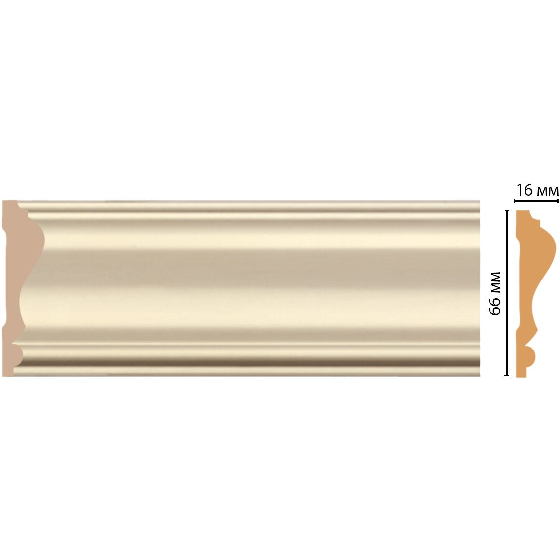 Молдинг Decomaster (Декомастер) 66х16х2400 мм D022-61
