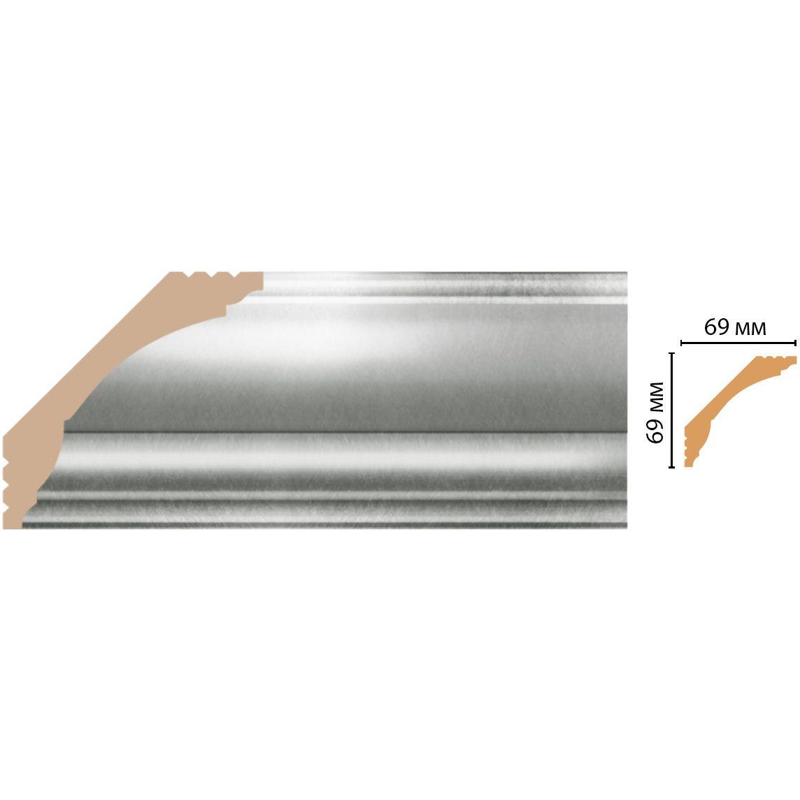 Плинтус Decomaster (Декомастер) ШК/14 69х69х2400 мм D100-375