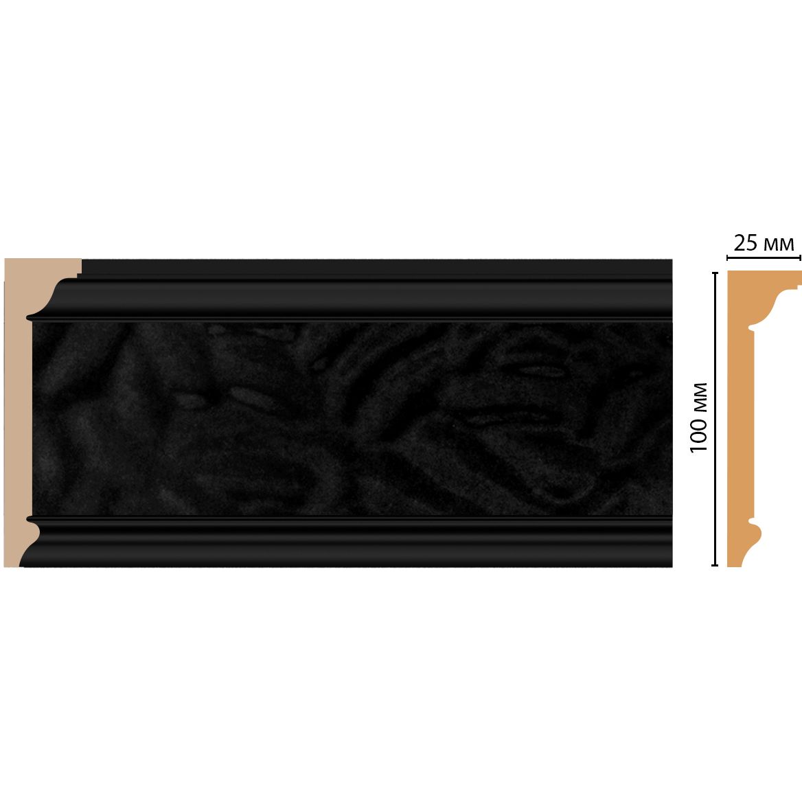Плинтус потолочный Decomaster (Декомастер) 100х25х2400 мм D215-195