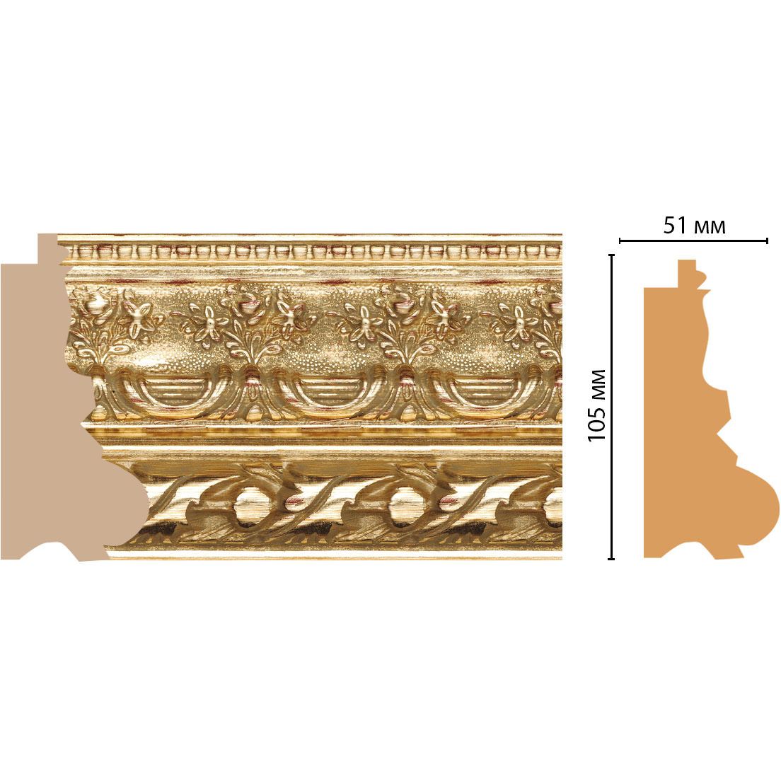 Багет Decomaster (Декомастер) 105х51х2900 мм 229-955