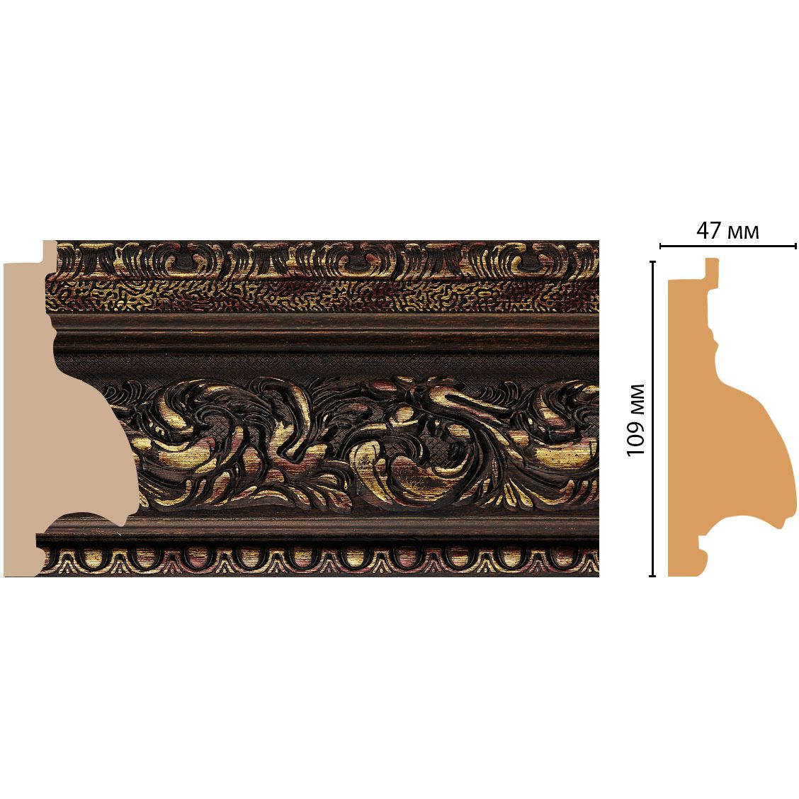 Багет Decomaster (Декомастер) 109х47х2900 мм 230-966