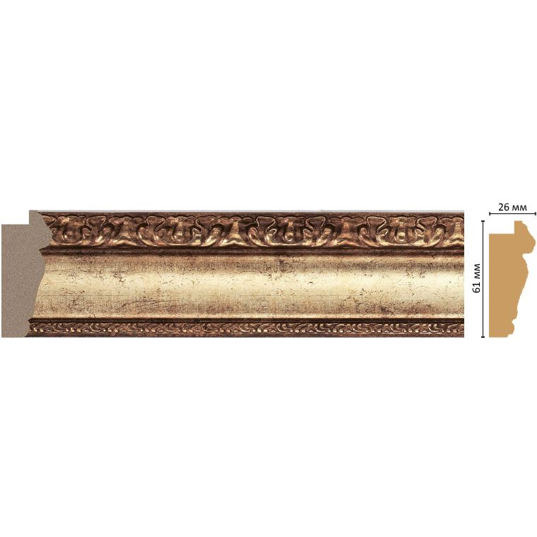 Багет Decomaster (Декомастер) 61х26х2900 мм 304-126