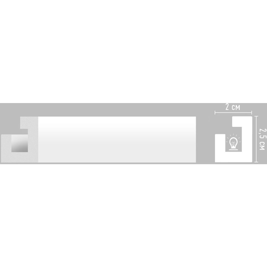 Молдинг гладкий Decomaster (Декомастер) 25х20х2000 мм A242