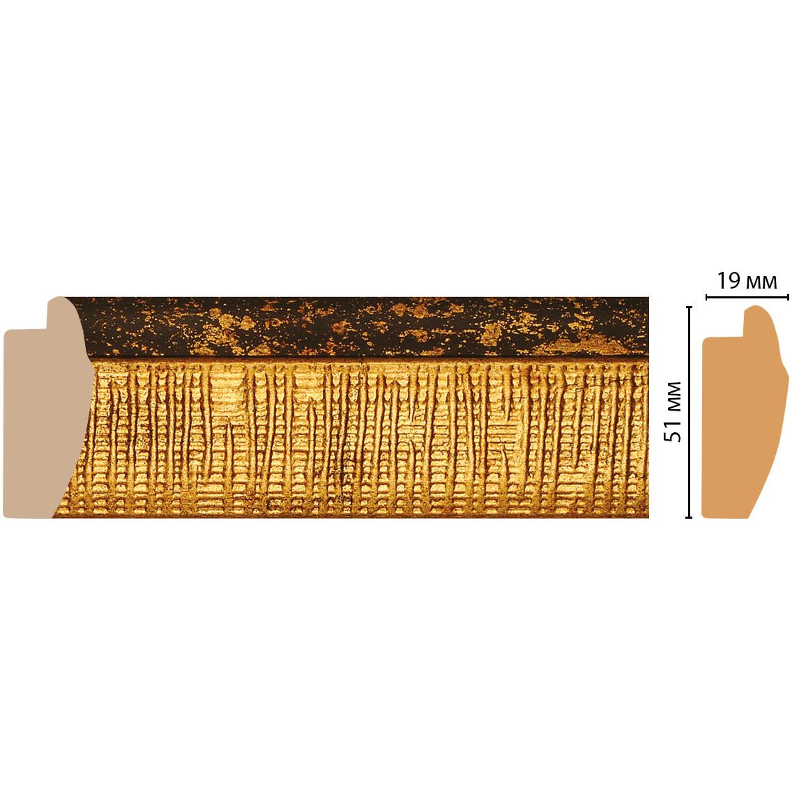Багет Decomaster (Декомастер) 51х19х2900 мм 686M-565