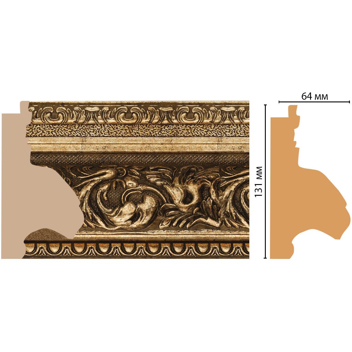 Багет Decomaster (Декомастер) 131х64х2900 мм 947-566