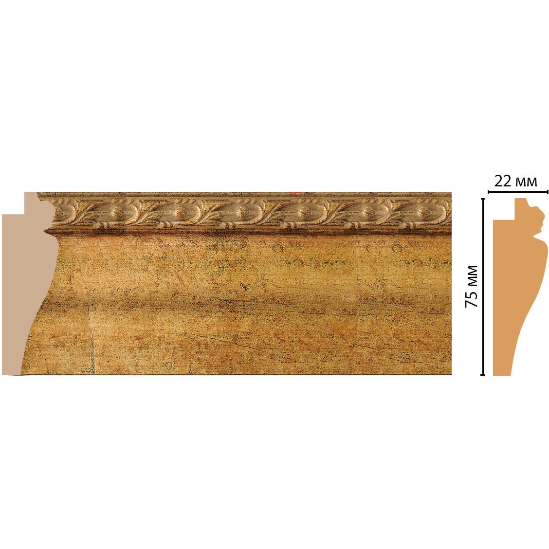 Багет Decomaster (Декомастер) 75х22х2900 мм 978-565