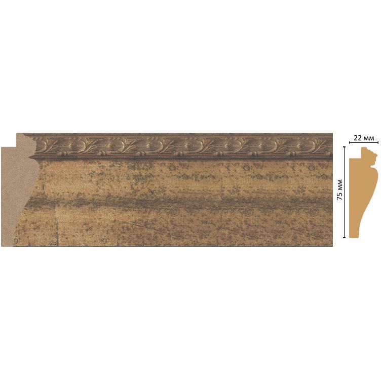 Багет Decomaster (Декомастер) 75х22х2900 мм 978-565
