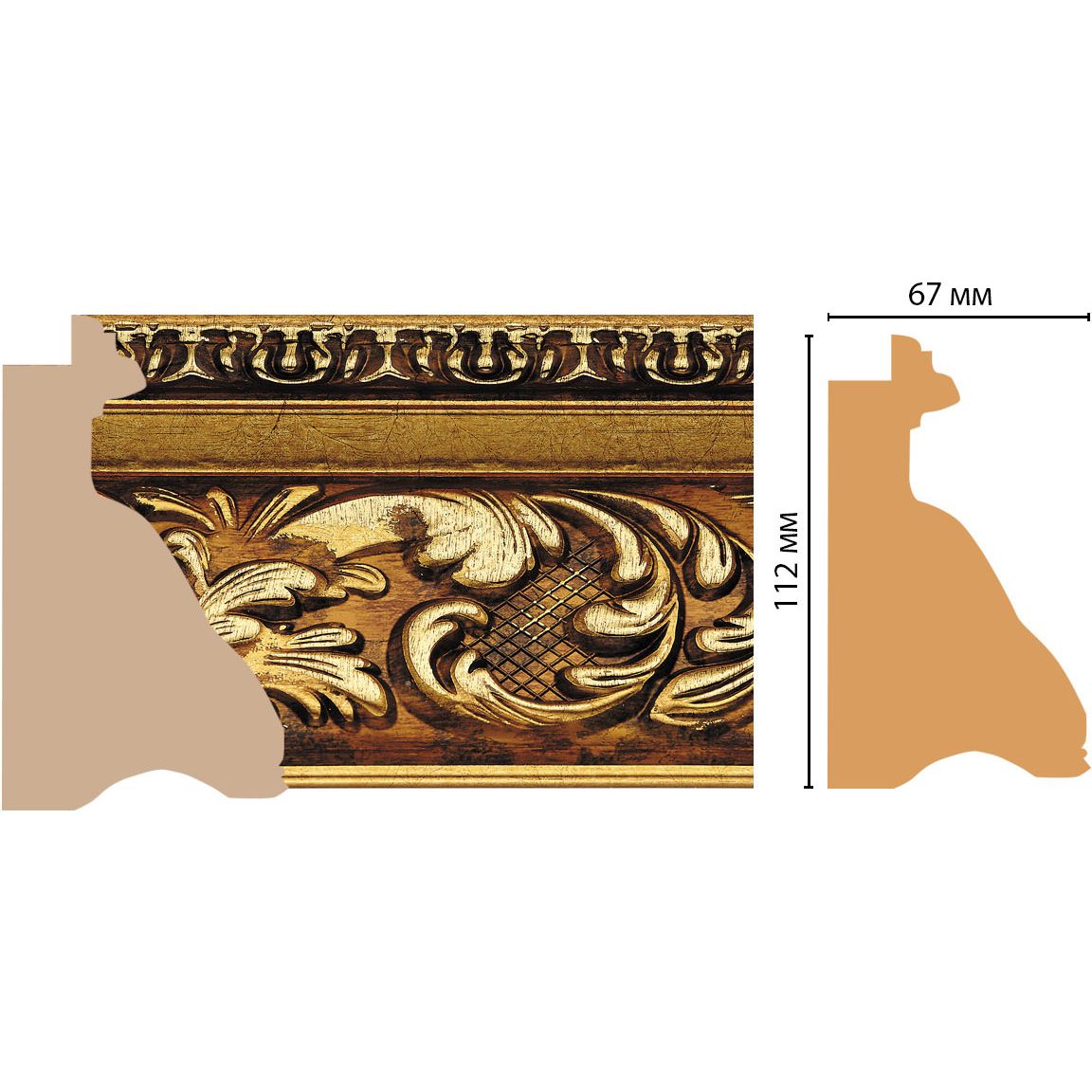 Багет Decomaster (Декомастер) 112х67х2900 мм S16-1223