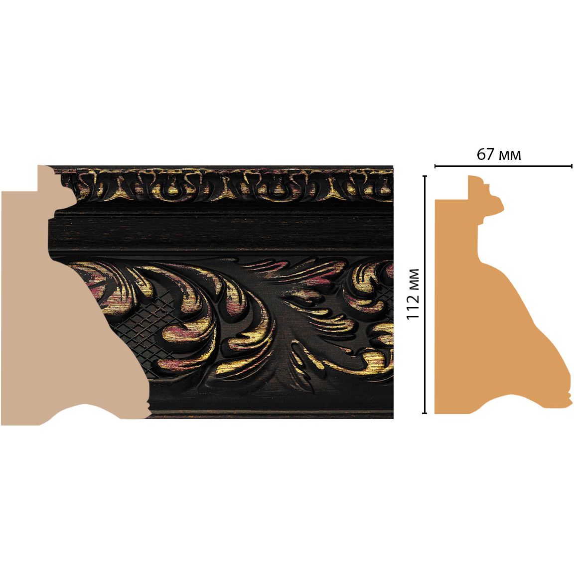 Багет Decomaster (Декомастер) 112х67х2900 мм S16-966