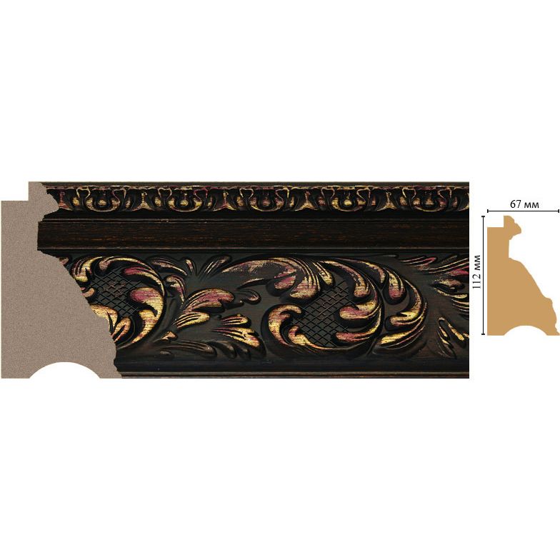 Багет Decomaster (Декомастер) 112х67х2900 мм S16-966