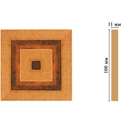 Вставка цветная Decomaster (Декомастер) 100х100х11 мм D205-1223