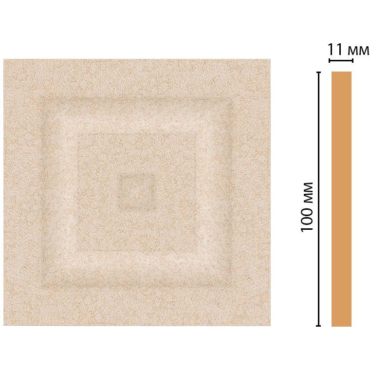 Вставка цветная Decomaster (Декомастер) 100х100х11 мм D205-18D