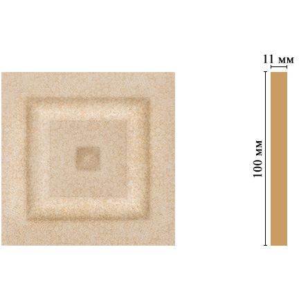 Вставка цветная Decomaster (Декомастер) 100х100х11 мм D205-18D