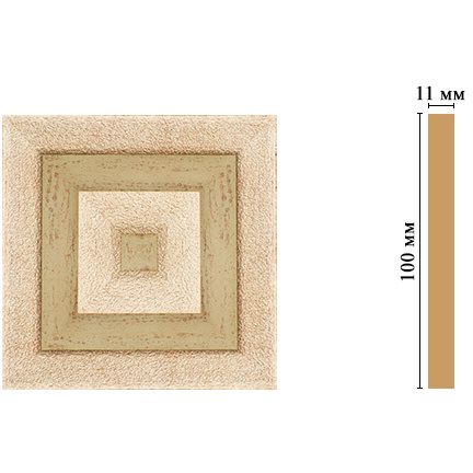 Вставка цветная Decomaster (Декомастер) 100х100х11 мм D205-59