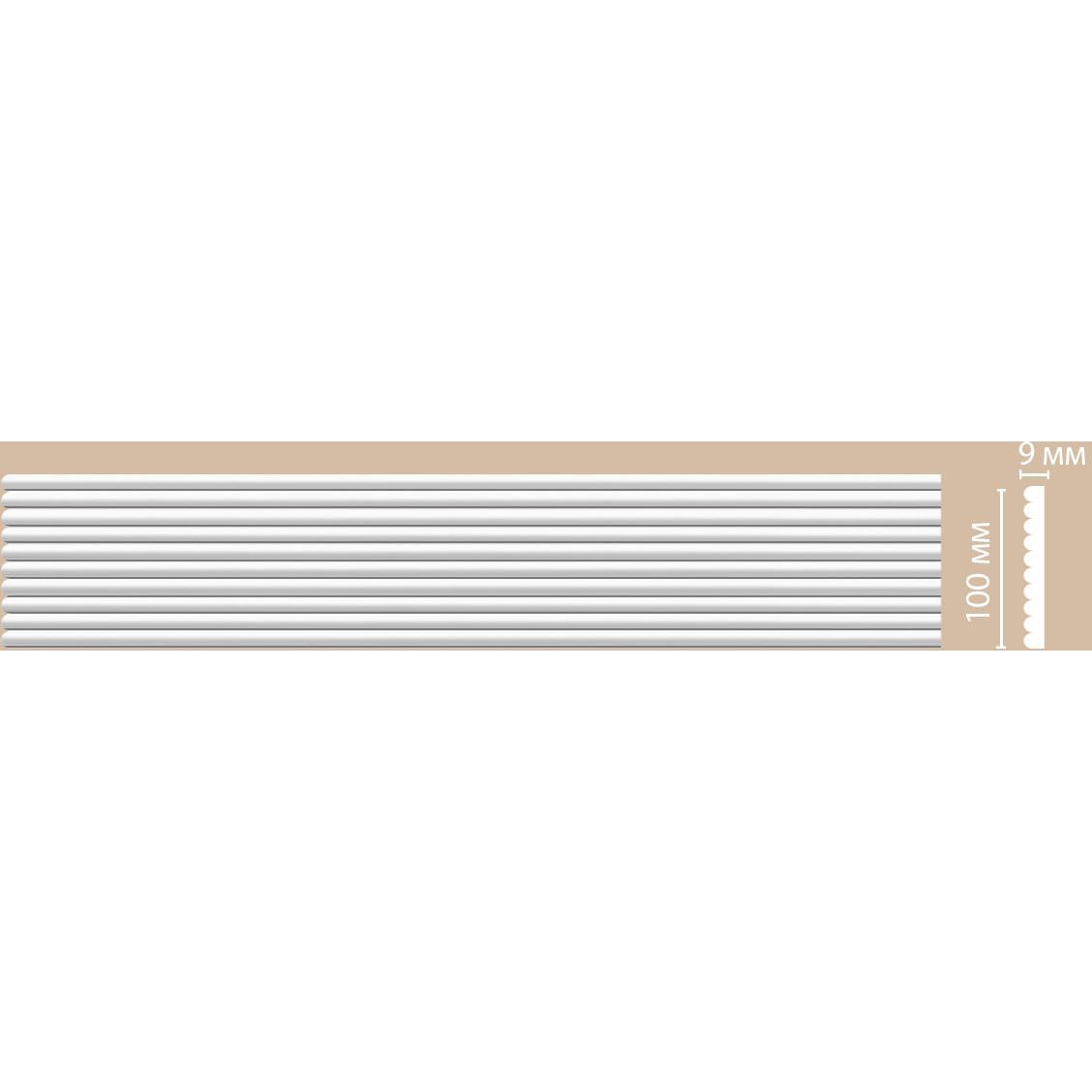 Молдинг гладкий Decomaster (Декомастер) 100х9х2400 мм DI-111