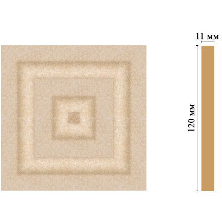 Вставка цветная Decomaster (Декомастер) 120х120х11 мм D206-18D