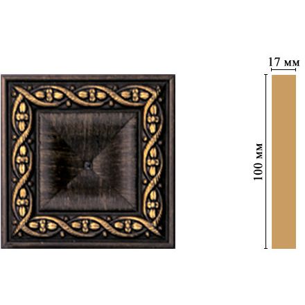 Вставка цветная Decomaster (Декомастер) 100х100х22 мм D207-1