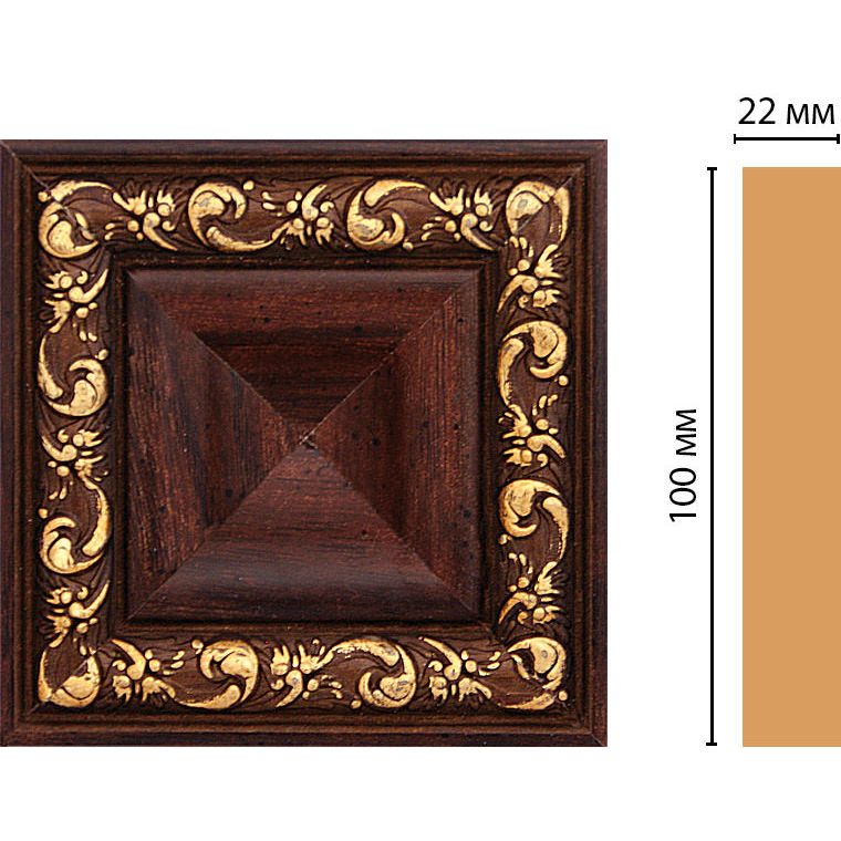 Вставка цветная Decomaster (Декомастер) 100х100х22 мм D207-1084