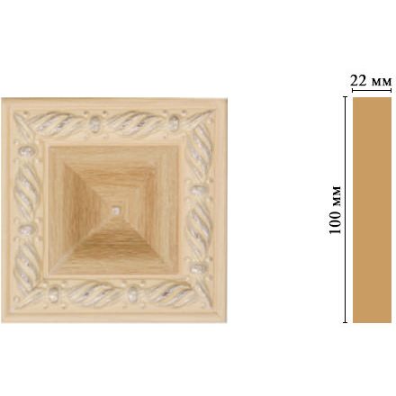 Вставка цветная Decomaster (Декомастер) 100х100х22 мм D207-11