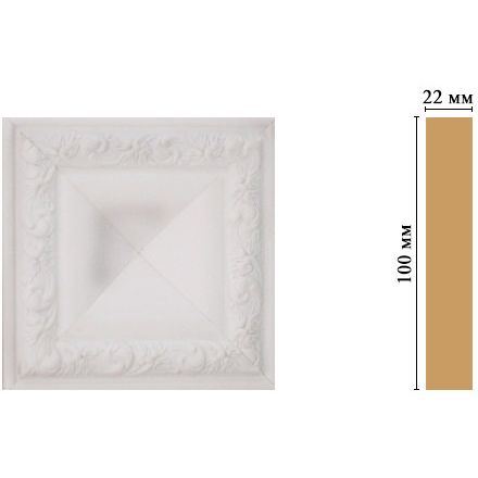 Вставка цветная Decomaster (Декомастер) 100х100х22 мм D207-115