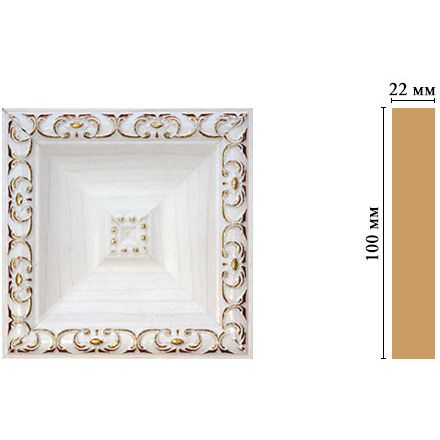 Вставка цветная Decomaster (Декомастер) 100х100х22 мм D207-118
