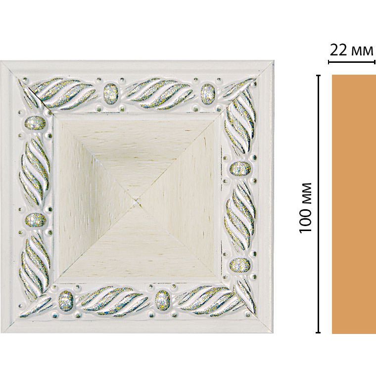 Вставка цветная Decomaster (Декомастер) 100х100х22 мм D207-15