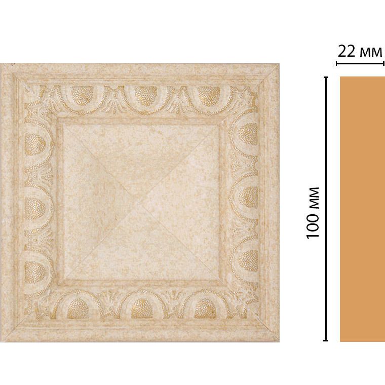 Вставка цветная Decomaster (Декомастер) 100х100х22 мм D207-18D
