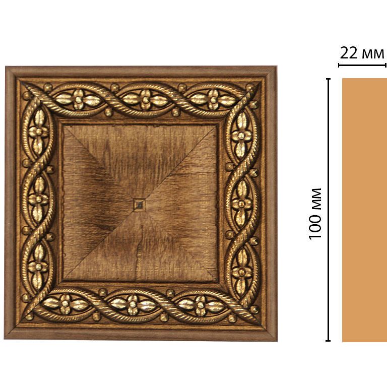 Вставка цветная Decomaster (Декомастер) 100х100х22 мм D207-3