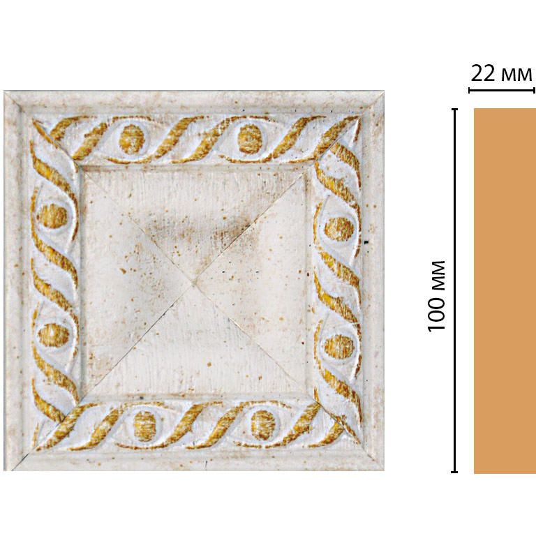 Вставка цветная Decomaster (Декомастер) 100х100х22 мм D207-40