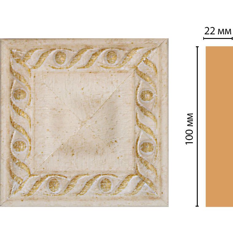 Вставка цветная Decomaster (Декомастер) 100х100х22 мм D207-41