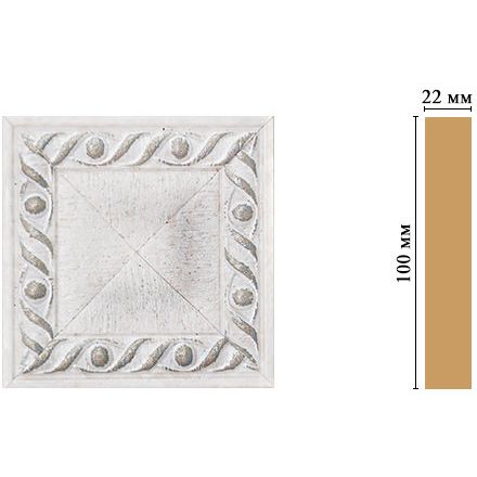 Вставка цветная Decomaster (Декомастер) 100х100х22 мм D207-42