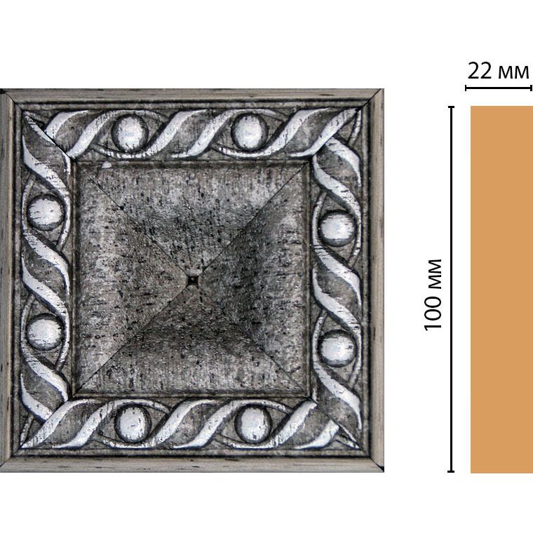 Вставка цветная Decomaster (Декомастер) 100х100х22 мм D207-44