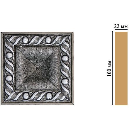 Вставка цветная Decomaster (Декомастер) 100х100х22 мм D207-44