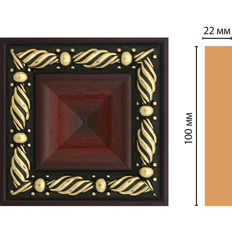 Вставка цветная Decomaster (Декомастер) 100х100х22 мм D207-52