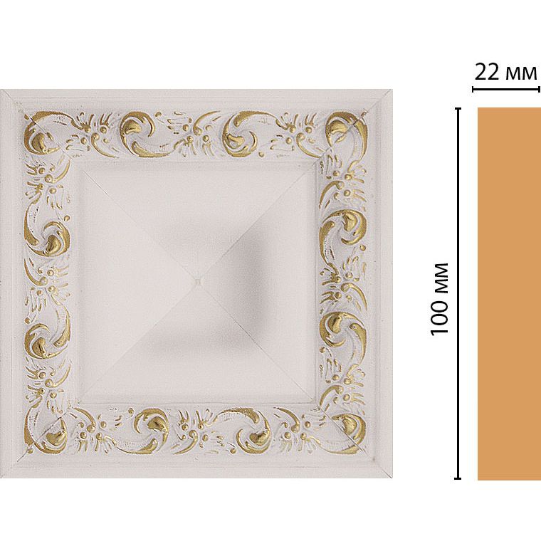 Вставка цветная Decomaster (Декомастер) 100х100х22 мм D207-54