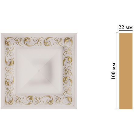 Вставка цветная Decomaster (Декомастер) 100х100х22 мм D207-54