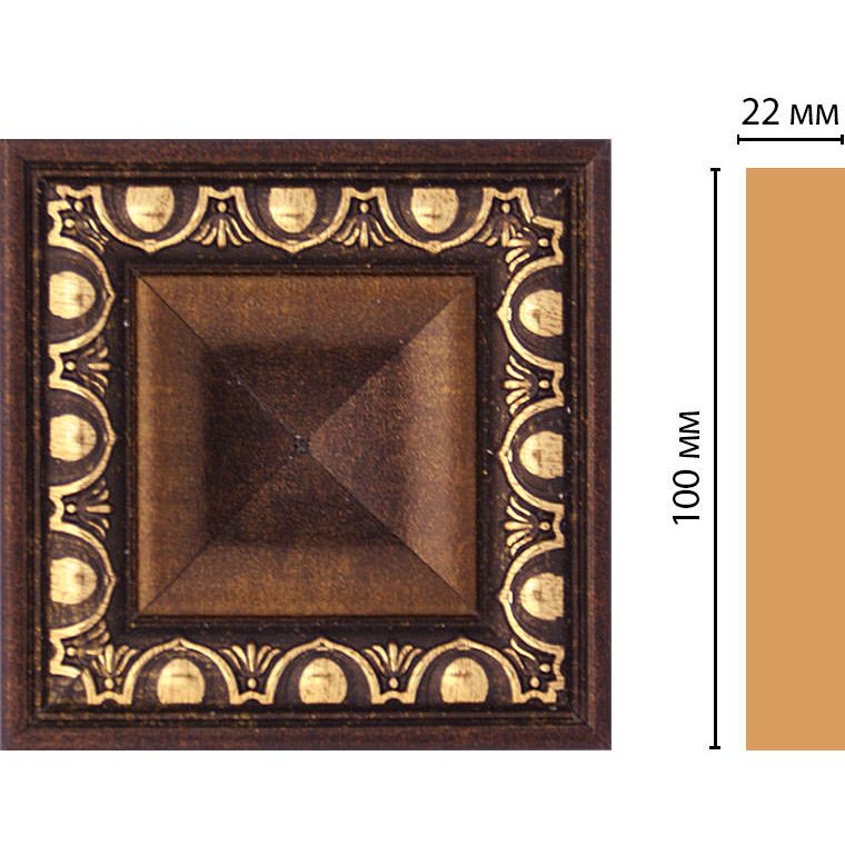 Вставка цветная Decomaster (Декомастер) 100х100х22 мм D207-56