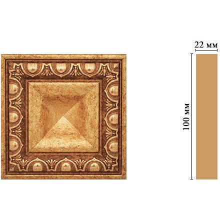 Вставка цветная Decomaster (Декомастер) 100х100х22 мм D207-58