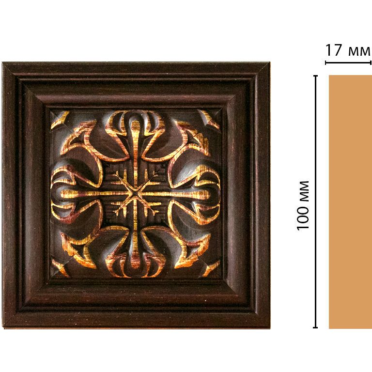 Вставка цветная Decomaster (Декомастер) 100х100х17 мм D207-966